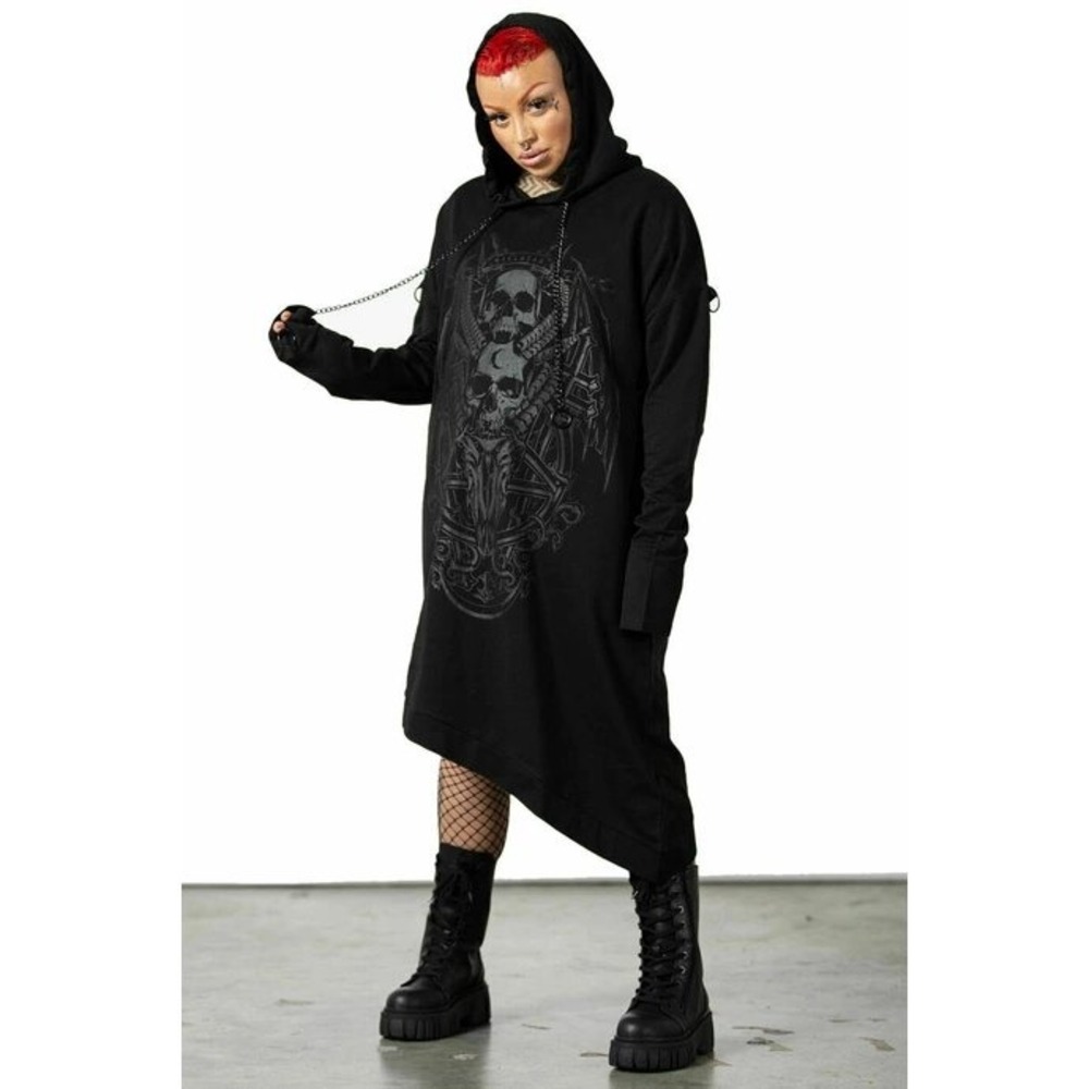 Killstar dispare asymmetrical hoodie sweater occult alternative